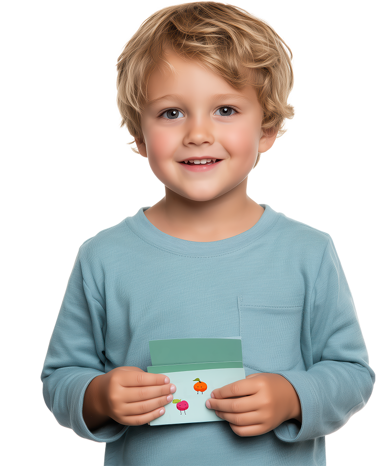 A happy child learning through play